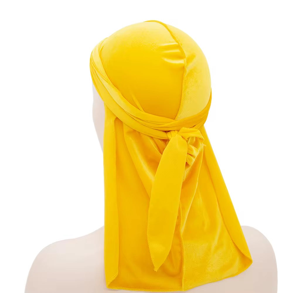 Yellow Unisex Soft Velvet Headwrap