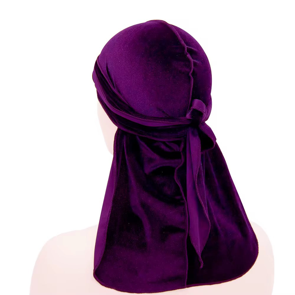 Purple Unisex Soft Velvet Headwrap