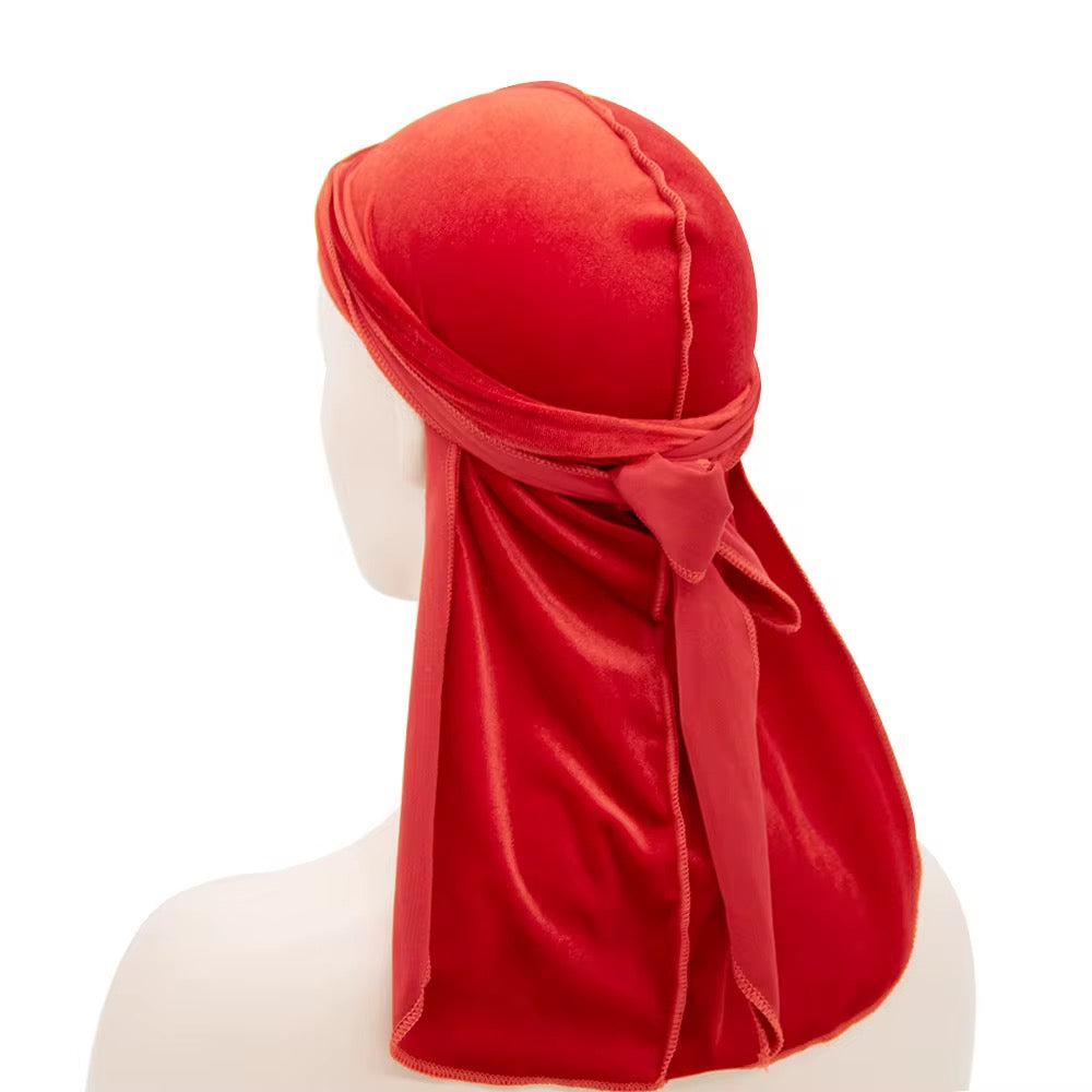Red Unisex Soft Velvet Headwrap