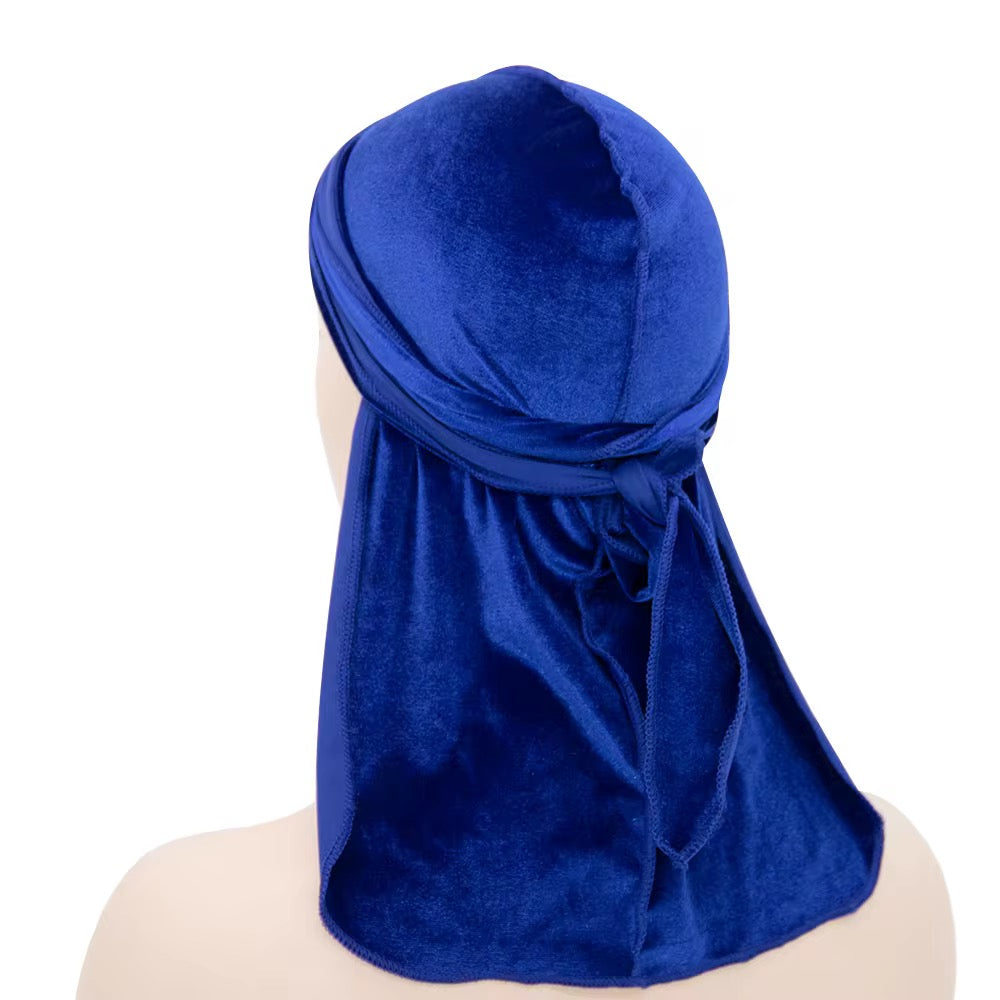 Royal Blue Unisex Soft Velvet Headwrap