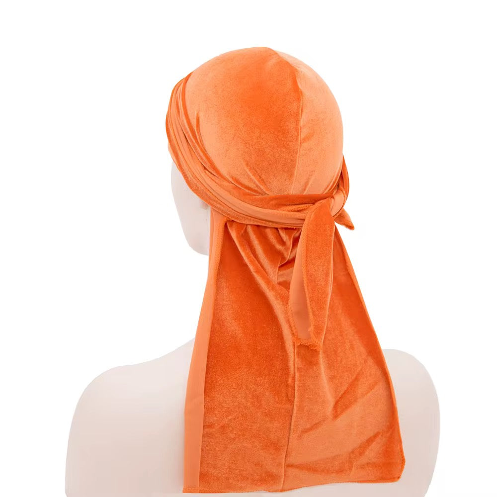 Orange Unisex Soft Velvet Headwrap